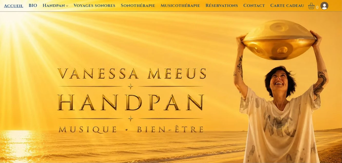 Aperçu du site de Vanessa Meeus